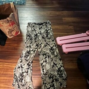 ANGL Black and White Wide Leg Jumpsuit